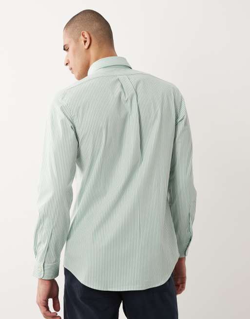 Polo Ralph Lauren - Chemise à rayures et logo emblématique - Vert clair, 5 de 5