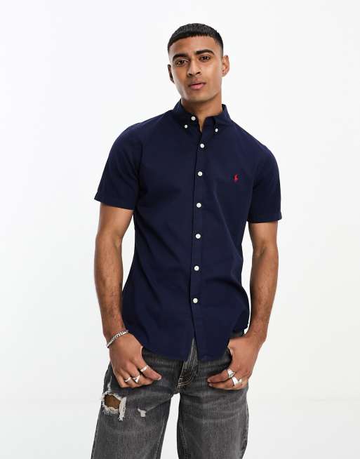 Polo Ralph Lauren Chemise ajust e manches courtes en serg