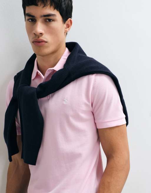 Polo Ralph Lauren - Chemise ajustée en maille à manches courtes - Rose pastel, 3 de 5
