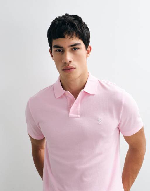 Polo Ralph Lauren - Chemise ajustée en maille à manches courtes - Rose pastel, 5 de 5