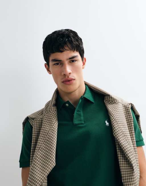 Polo Ralph Lauren - Chemise ajustée en maille à manches courtes - Vert, 5 de 5