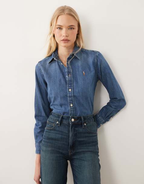 Polo Ralph Lauren - Chemise boutonnée à manches longues - Bleu moyen délavé - view 1