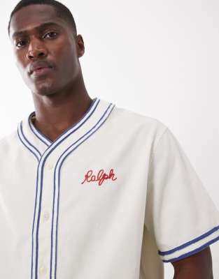 Polo Ralph Lauren - Chemise courte à manches courtes en coton - Blanc