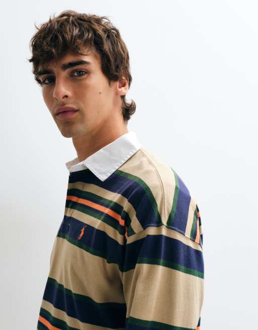 Polo Ralph Lauren chemise de rugby coupe relaxed marron et multicolore, 3 de 5