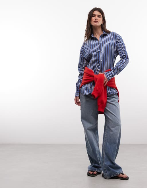Polo Ralph Lauren - Chemise décontractée en coton à rayures - Bleu, 3 de 4