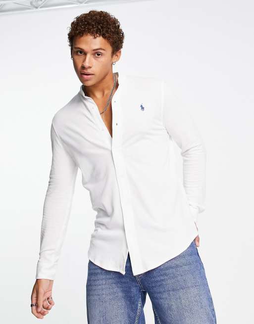 Chemise col mao ralph lauren new arrivals