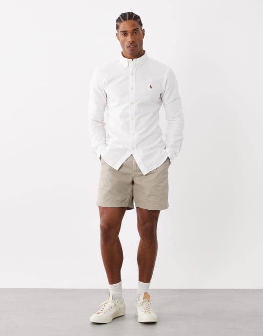 Polo Ralph Lauren - Chemise en popeline stretch coupe slim - Blanc, 2 de 5