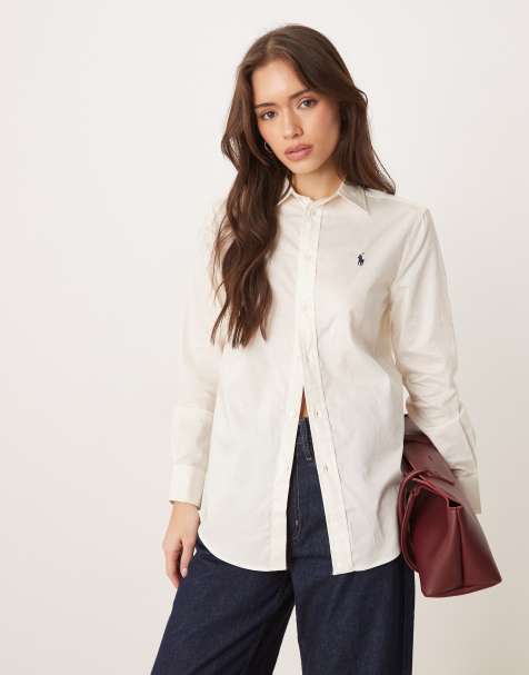 Polo Ralph Lauren - Chemise en sergé à logo - Crème - view 1