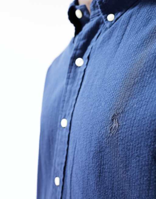 Chemise Boutonnée Manches Courtes Homme Black Brown 1826 - Noir Marron Texturé Bleu Marine, Taille S Neuf