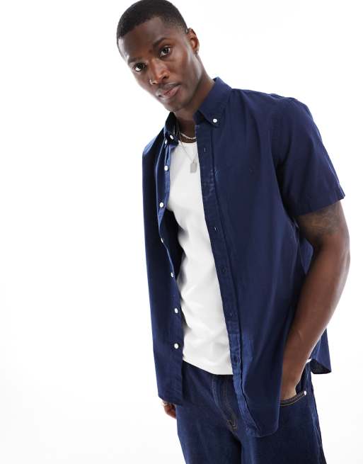 Chemise Manches Courtes Chemise Ralph Lauren Homme Bleu Ralph