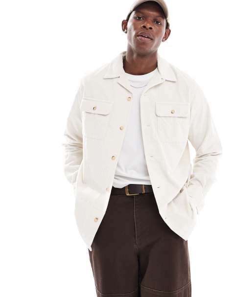 Polo Ralph Lauren - Chemise oversize en velours côtelé à larges côtes coupe classique - Crème - view 1