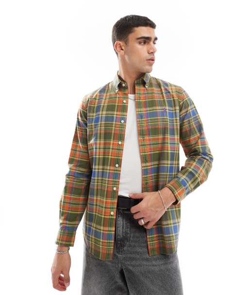 Polo Ralph Lauren - Chemise Oxford à carreaux et logo emblématique - Vert foncé - view 1