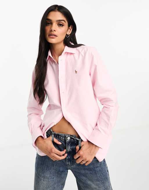 Polo Ralph Lauren Chemise Oxford logo Rose