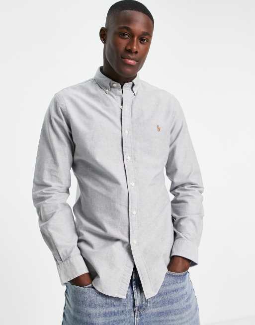 Polo Ralph Lauren Chemise Oxford ajust e boutonn e avec logo