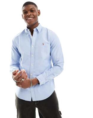 Polo Ralph Lauren - Chemise Oxford cintrée - Bleu