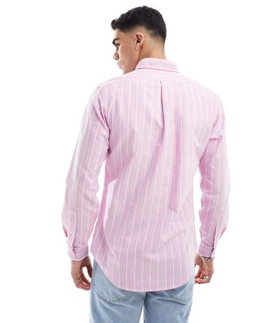 Chemise Essex English Show Homme équitation - Taille 44 - Rayée Rose Clair Bleu - Occasion