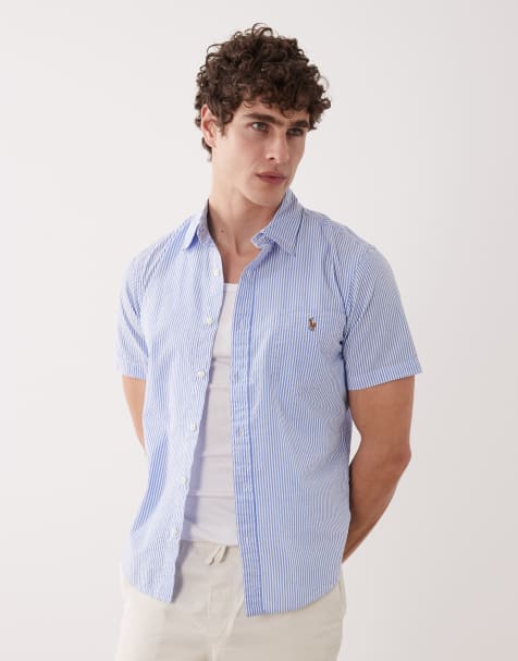 Polo Ralph Lauren - Chemise rayée à col ouvert - Bleu - view 1