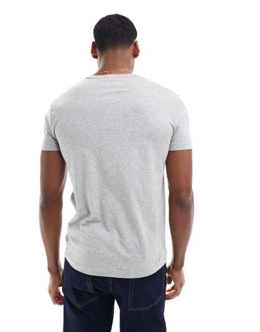 Polo Ralph Lauren chenile logo applique t-shirt in grey marl, 4 of 4