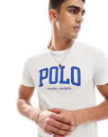 [Polo Ralph Lauren] Polo Ralph Lauren chenille logo applique t-shirt in white 2XL white