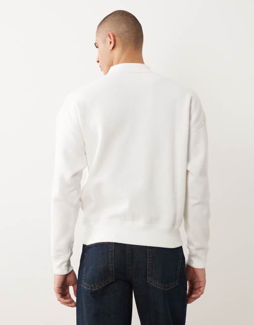 Polo Ralph Lauren chest crest logo long sleeve sweatshirt in white, 5 of 5