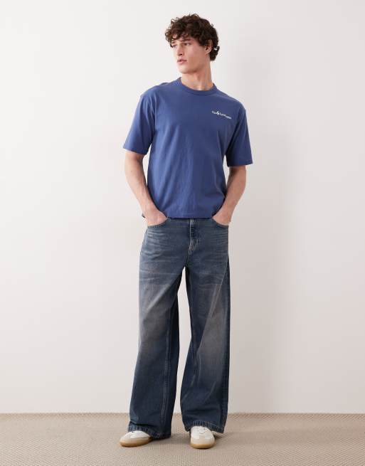 Polo Ralph Lauren chest script logo heavyweight cotton t-shirt in navy, 2 of 5