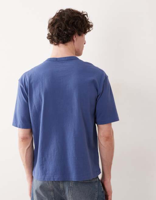 Polo Ralph Lauren chest script logo heavyweight cotton t-shirt in navy, 4 of 5