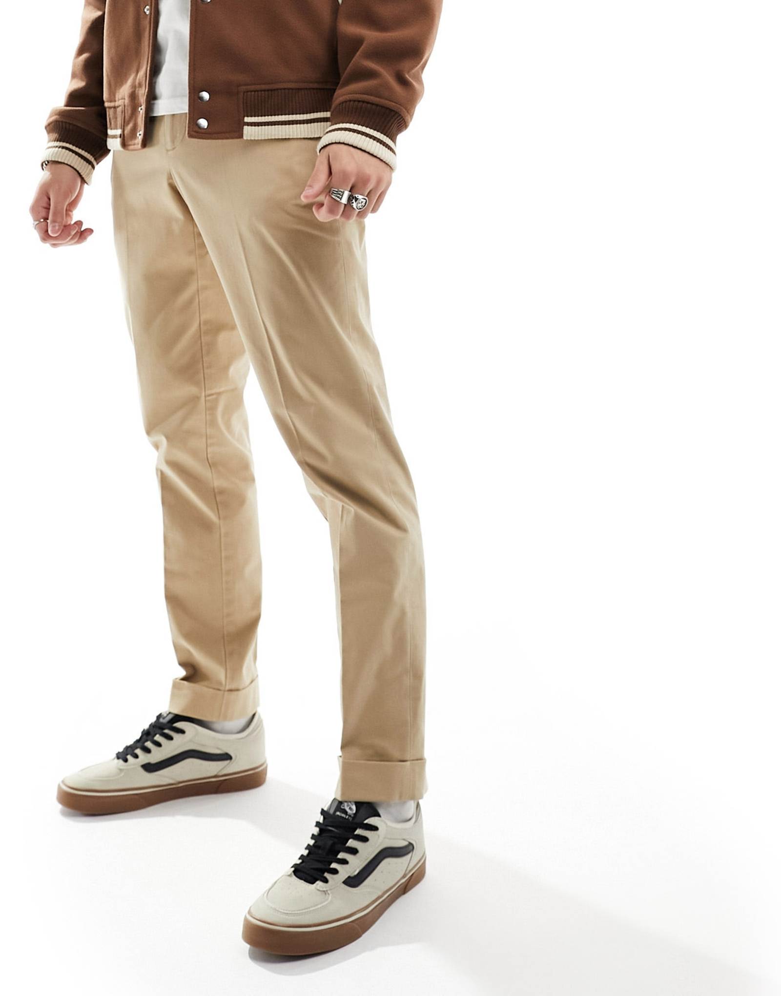 Светло-коричневые брюки чинос из хлопка стрейч Polo Ralph Lauren Chester