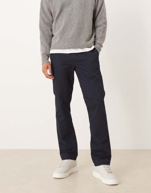 Polo Ralph Lauren - Chino dritti elasticizzati in twill color blu navy con parte anteriore piatta