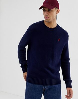 navy polo sweater