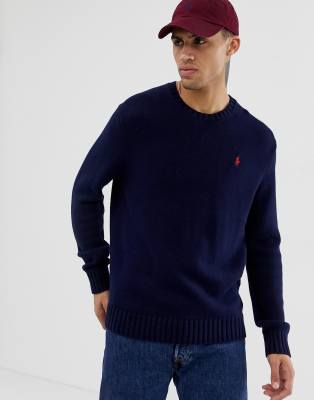 ralph lauren navy cardigan
