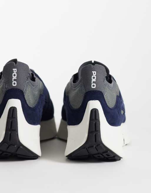 Polo Ralph Lauren chunky trainers in navy and grey, 2 of 5