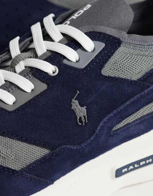 Polo Ralph Lauren chunky trainers in navy and grey, 4 of 5