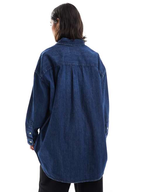 Polo Ralph Lauren – Ciemnoniebieska jeansowa koszula oversize, 2 z 4