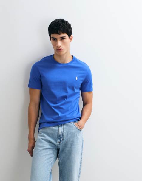 Polo Ralph Lauren – Ciemnoniebieski dopasowany T-shirt z logo - view 1