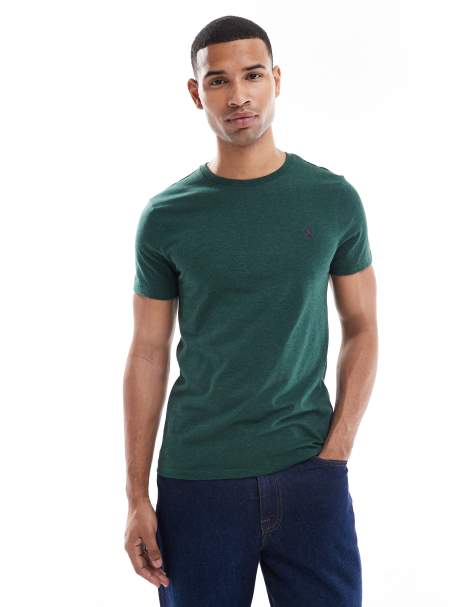 Polo Ralph Lauren icon logo custom fit t-shirt in dark green marl