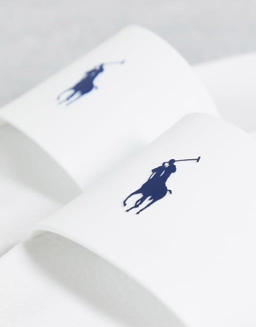 Polo Ralph Lauren - Claquettes avec logo poney - Blanc , 2 de 4