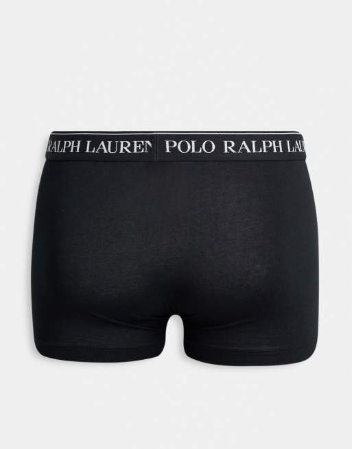 Polo Ralph Lauren – Classic – 3er-Pack Trunk-Unterhosen in Schwarz, Weiß und Grau, 2 von 4