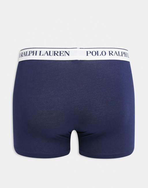 Polo Ralph Lauren - Classic - Confezione da 3 boxer aderenti blu navy e bianchi, 2 di 3