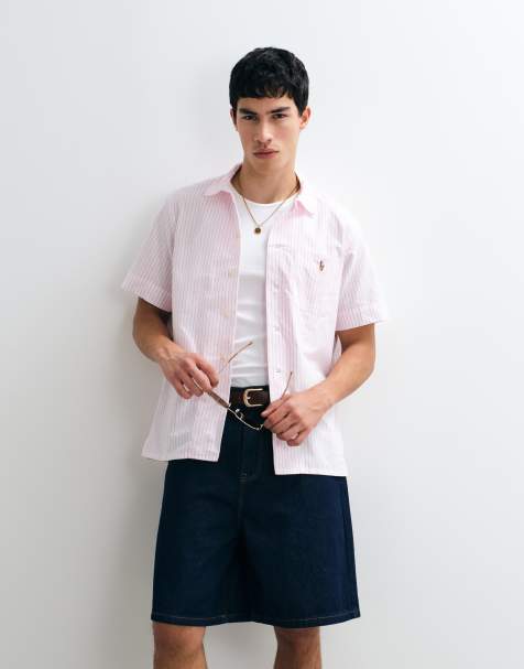 Polo Ralph Lauren classic fit button up short sleeve in pink - view 1