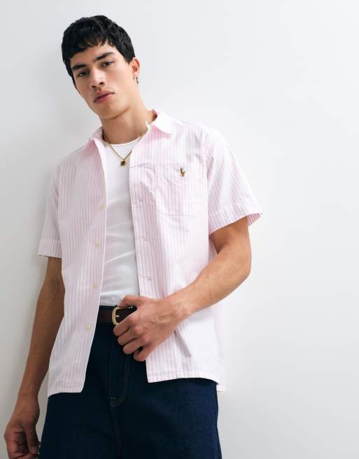 Polo Ralph Lauren classic fit button up short sleeve in pink , 5 of 5
