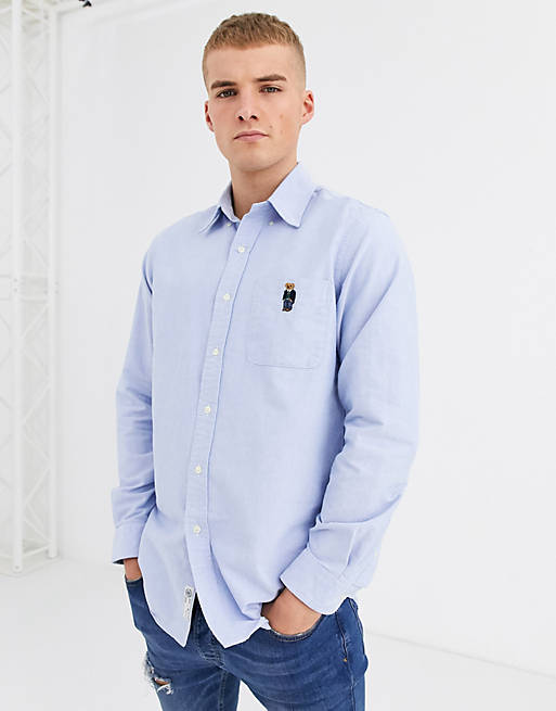 Polo Ralph Lauren classic fit oxford shirt in blue with