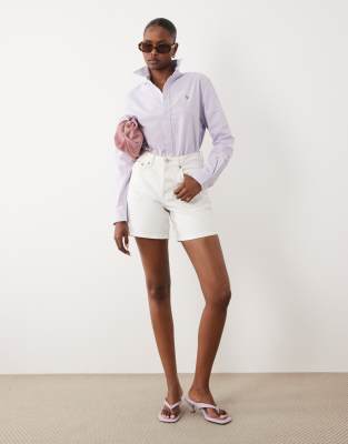 Polo - Classic-Fit-Oxfordhemd in Lavendel mit Pony-Logo-Lila Lila M