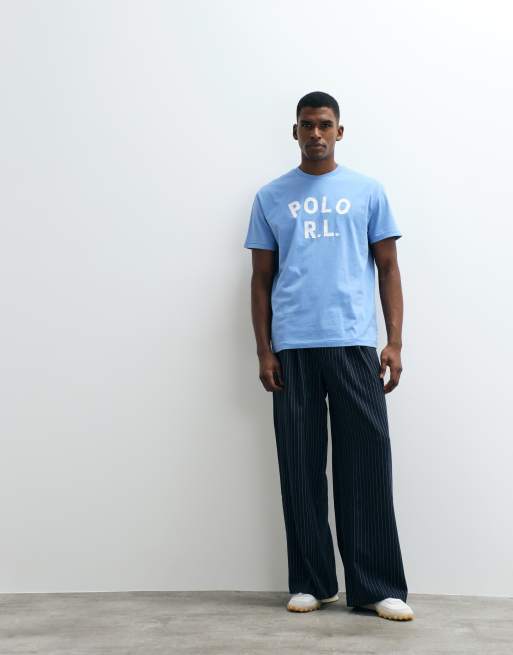 Polo Ralph Lauren classic fit script logo t-shirt in blue, 2 of 5