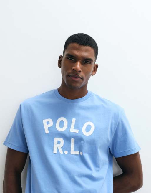 Polo Ralph Lauren classic fit script logo t-shirt in blue, 5 of 5