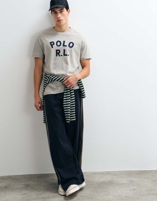 Polo Ralph Lauren classic fit script logo t-shirt in grey, 3 of 5