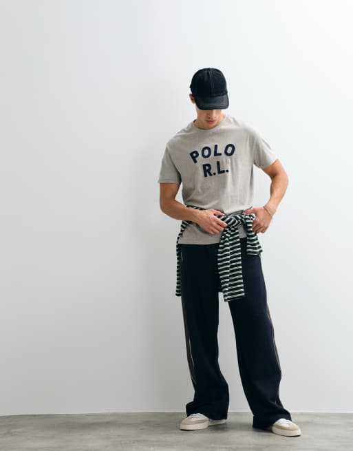 Polo Ralph Lauren classic fit script logo t-shirt in grey, 5 of 5