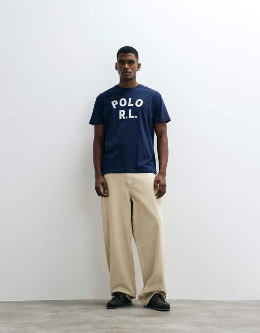 Polo Ralph Lauren classic fit script logo t-shirt in navy, 2 of 5