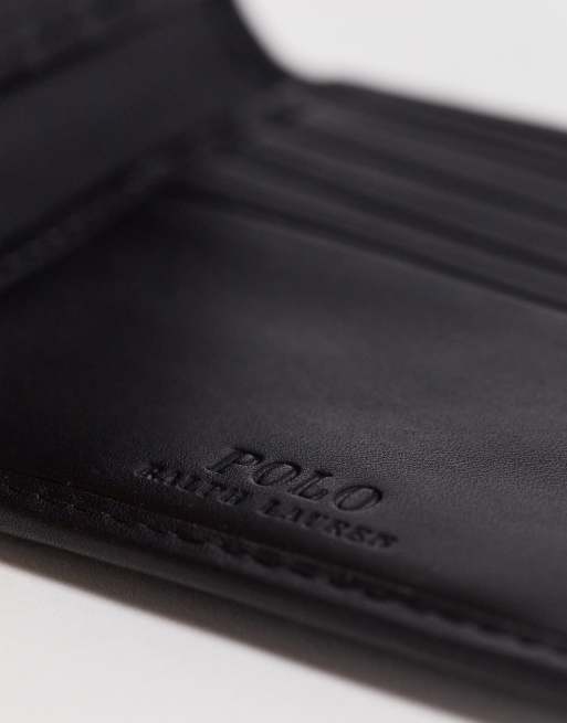 Polo Ralph Lauren classic leather billfold wallet in black Exclusive at  ASOS | ASOS