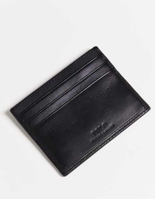 Polo ralph lauren leather card holder sale