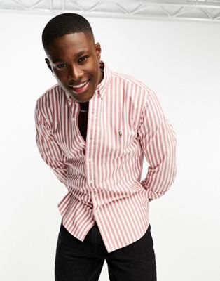 Polo Ralph Lauren slim fit oxford shirt in red stripe